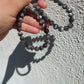 Black Moonstone Crystal Bead Bracelets, 6mm-10mm bead size