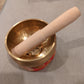 Bronze Singing Bowl with Wood Gong Hammer and Cloth Ring Holder