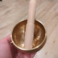 Bronze Singing Bowl with Wood Gong Hammer and Cloth Ring Holder