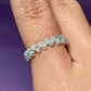 Dainty Braided Wire Crystal Rings with Adjustable Chain, Silver & Faceted