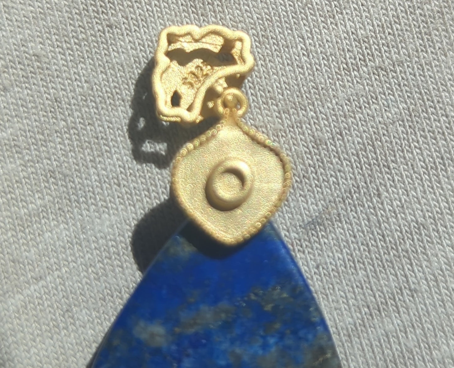 Egyptian Style Lapis Lazuli Teardrop Pendant