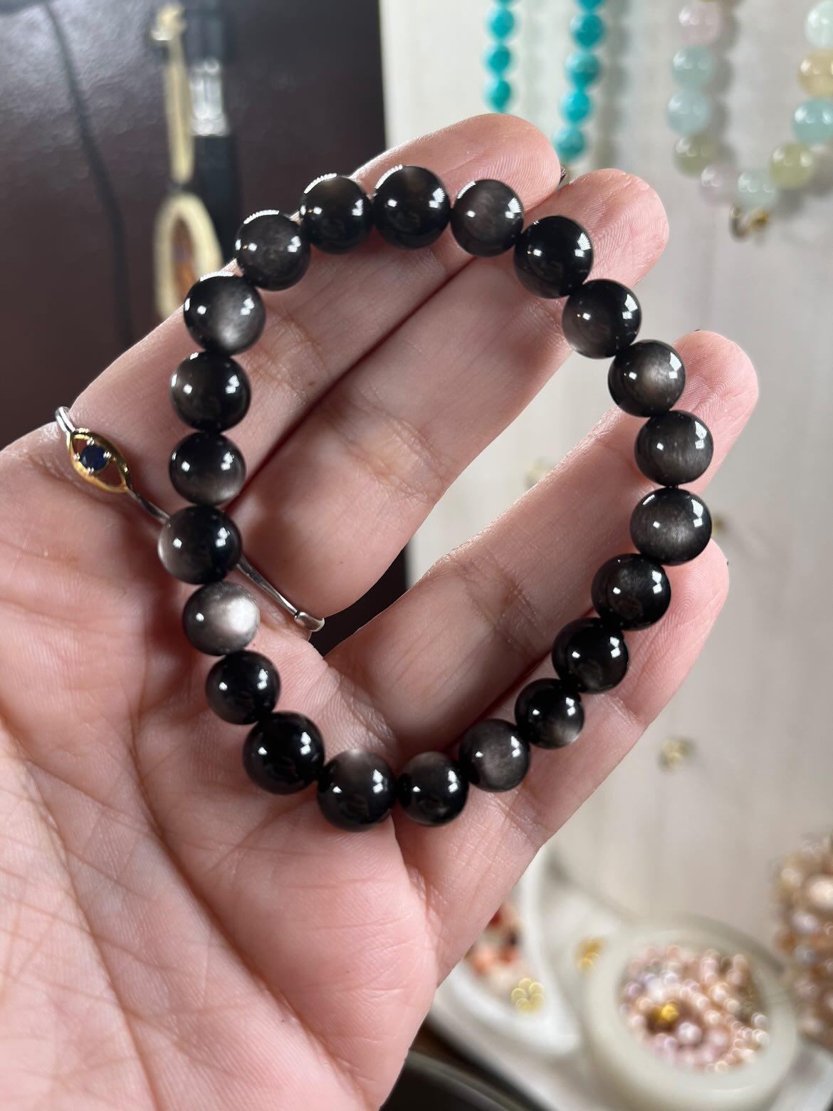 Silver Sheen Obsidian High Quality Bracelet