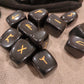 Obsidian Crystal Viking Runes for Divination Throwing Nordic Alphabet