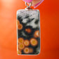 Orange and Black 8th Vein Ocean Jasper Rectangle Pendant