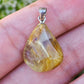 Golden Rutile Teardrop Pendant