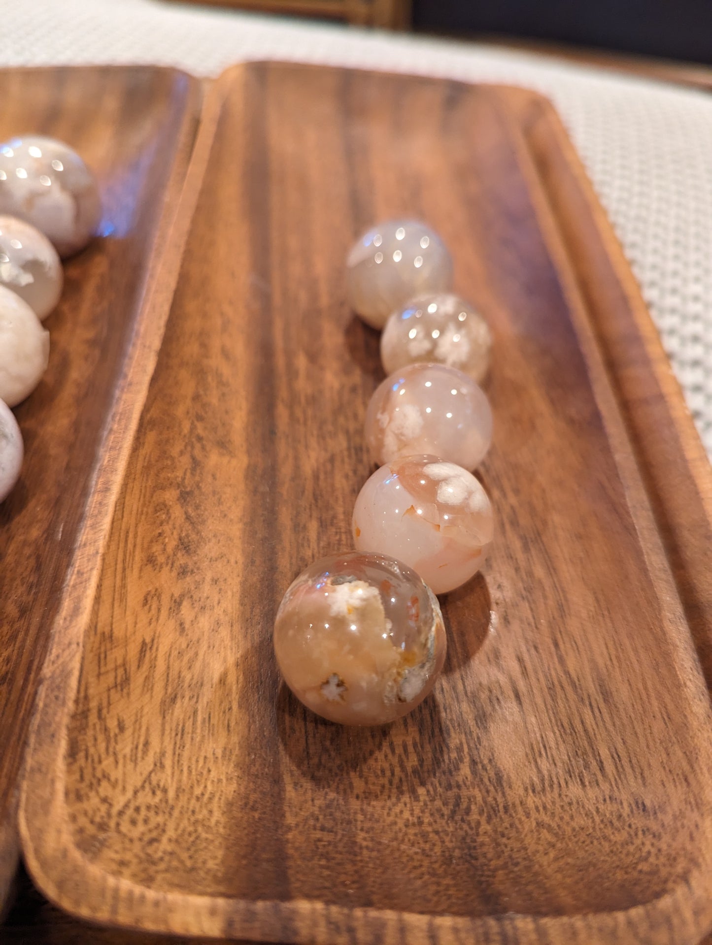 Flower Agate Crystal Spheres