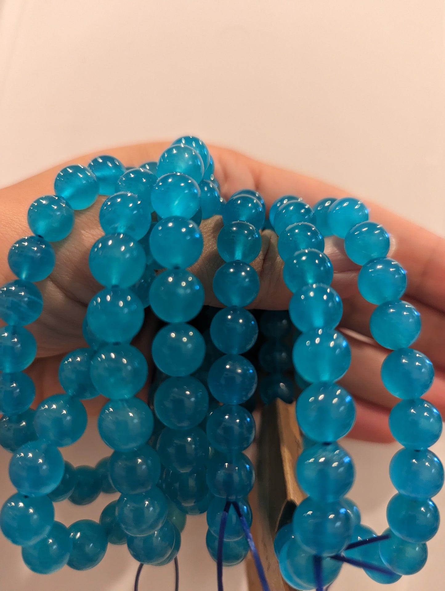 Ice Amazonite Crystal Bead Bracelets 7mm-11mm