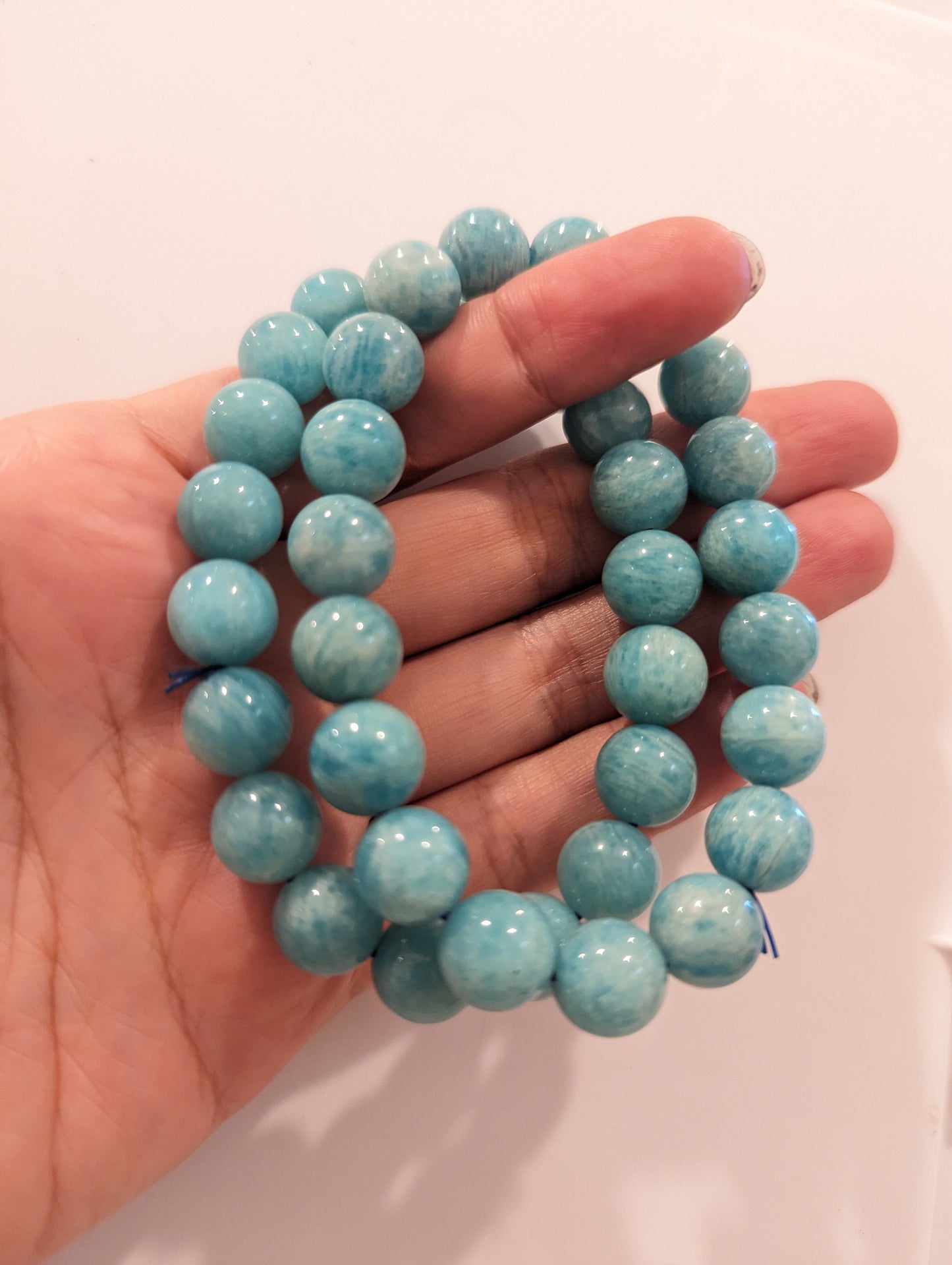 Amazonite Crystal Bead Bracelets 10mm High Quality Opaque