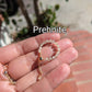 Dainty Braided Wire Crystal Rings with Adjustable Chain, Gold & Faceted