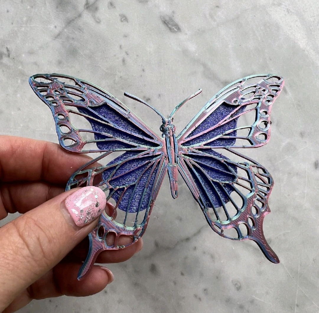 3D Printed Butterfly with 2 Colors