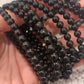 Black Tourmaline Beaded Bracelet 6mm and 10mm