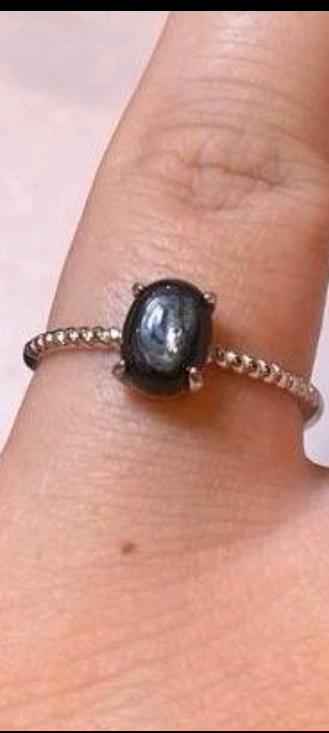 Hypersthene 925 Silver Adjustable Size Ring