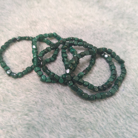 Malachite Mini Cube Bracelets