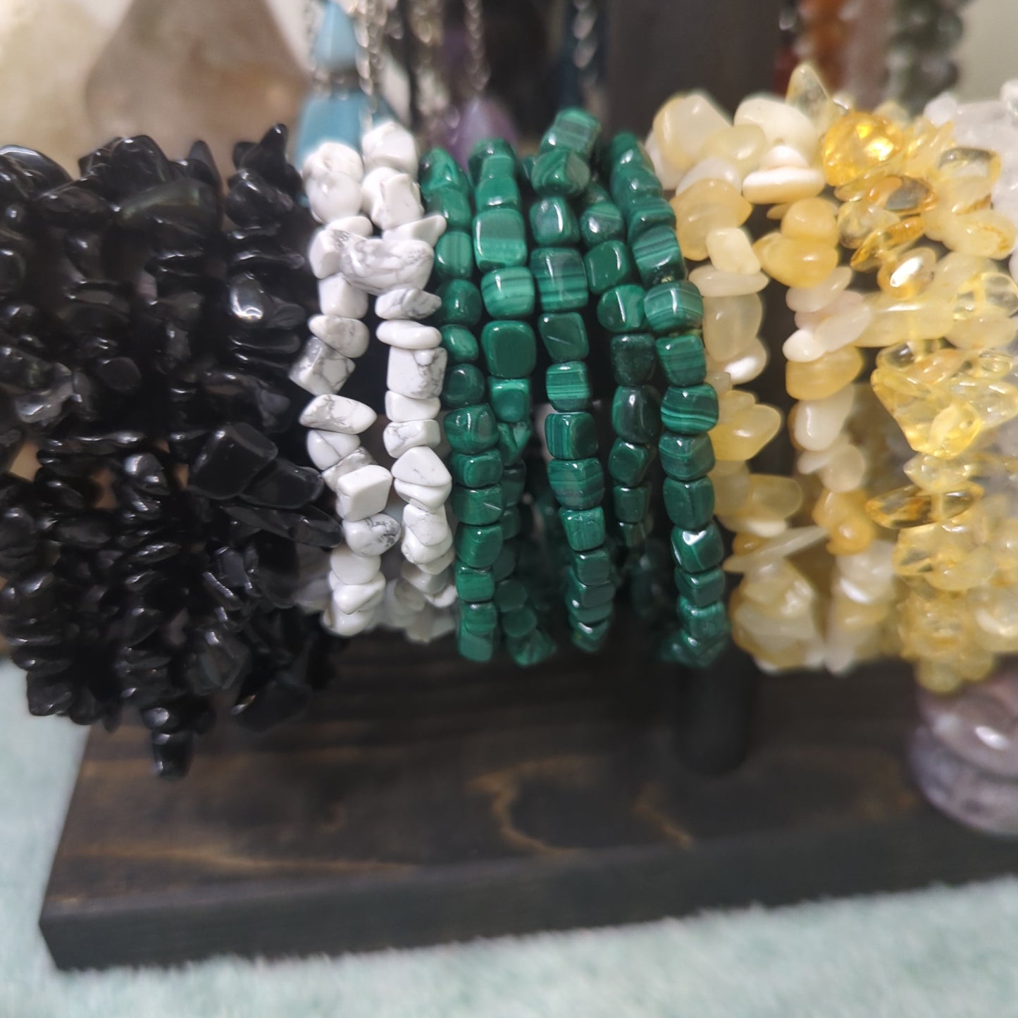 Malachite Mini Cube Bracelets