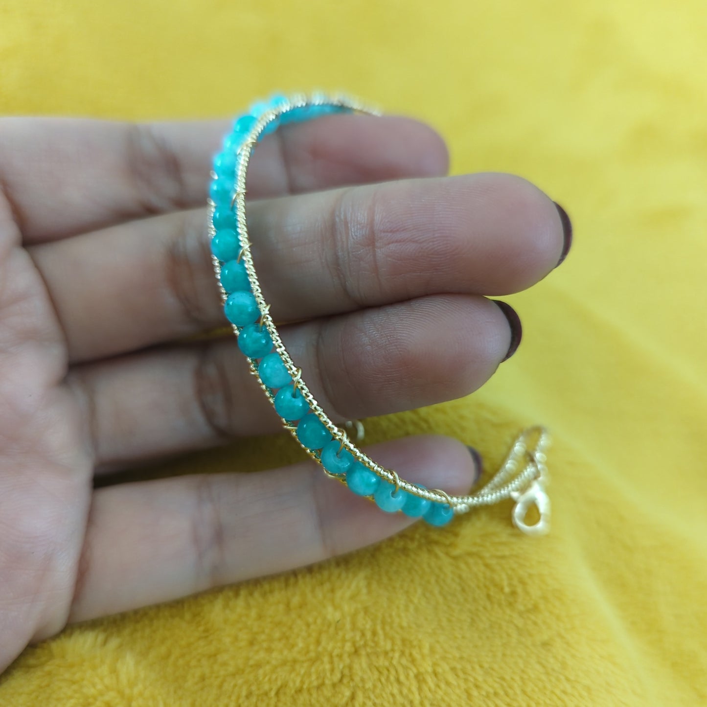 Amazonite Crystal Bangle