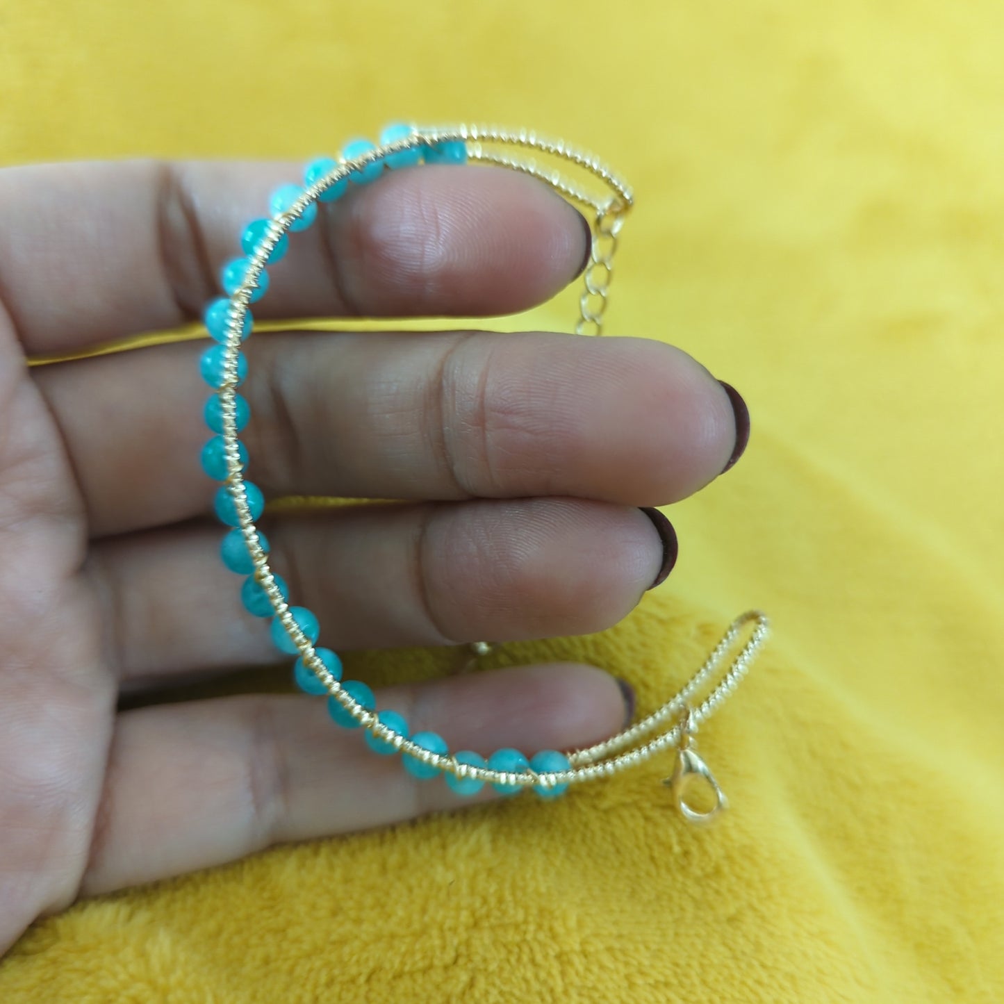 Amazonite Crystal Bangle