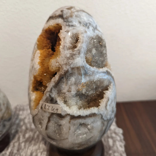 Zebra Jasper Druzy Sphalerite Crystal Dragon Egg - Large