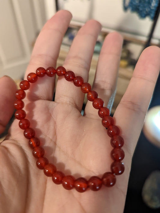 Carnelian Beaded Bracelet