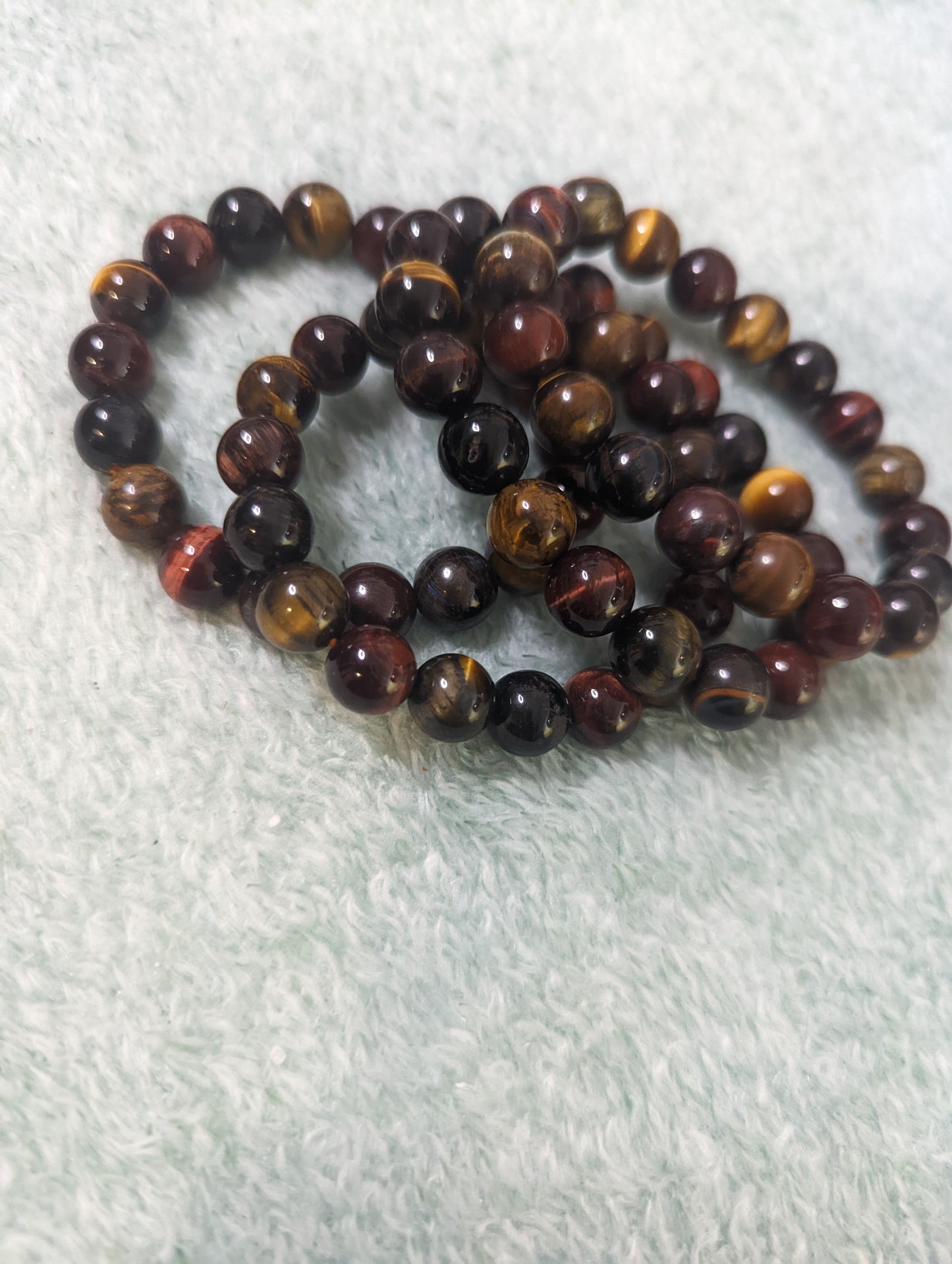 Rainbow Tiger's Eye Beaded Bracelets