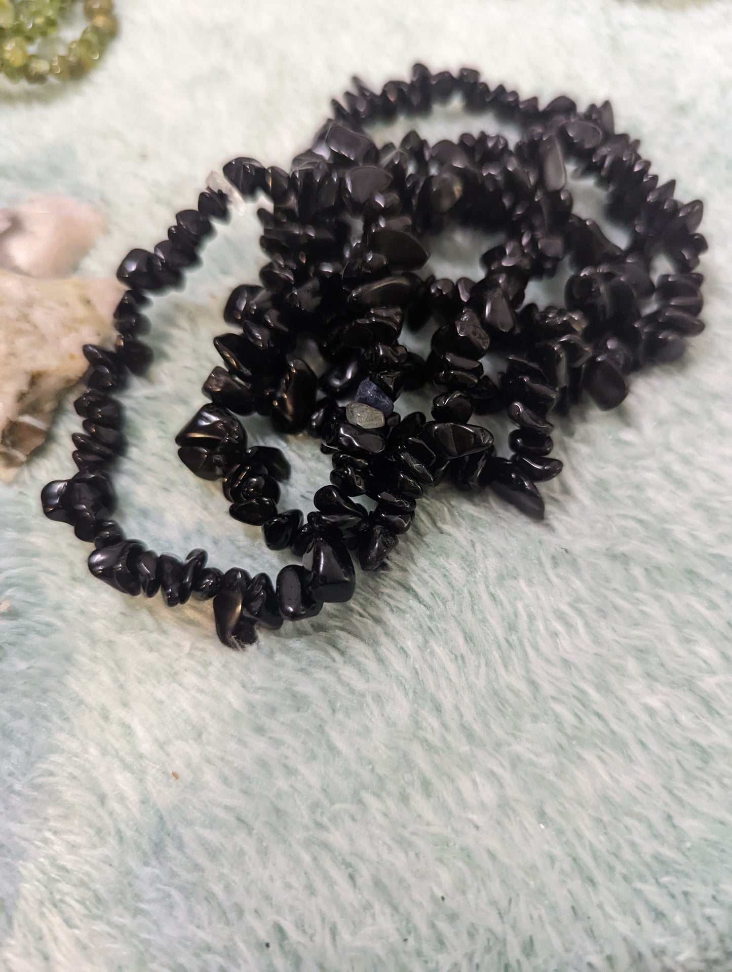 Obsidian Chip Bracelets