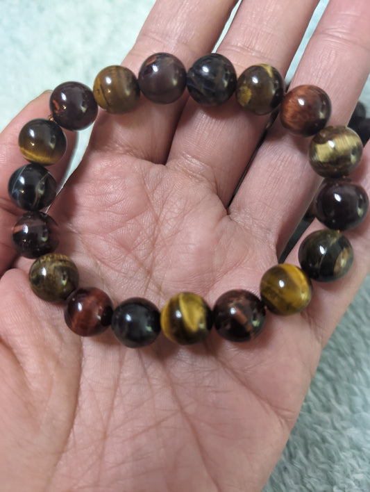 Rainbow Tiger's Eye Beaded Bracelets